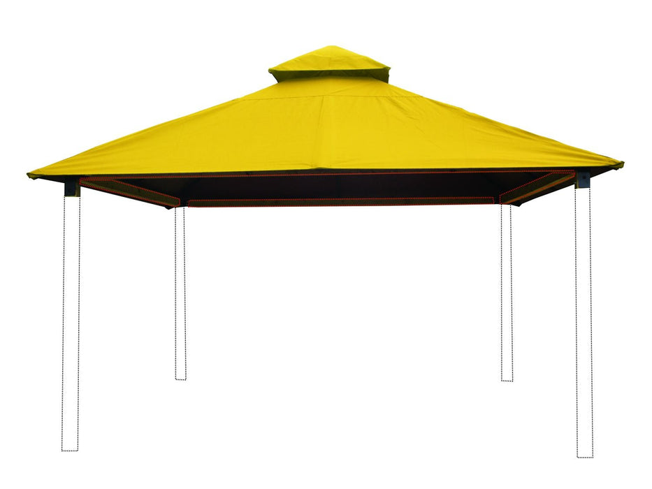 Riverstone Industries 12 ft. sq. ACACIA Gazebo Roof Framing and Mounting Kit With SunDURA Canopy - Riverstone - Ambient Home