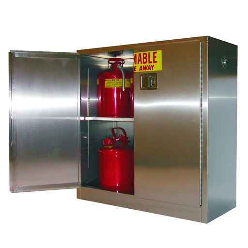 Securall  A130-SS - Stainless Steel Flammable Storage Cabinet - 30 Gal. Storage Capacity - Securall - Ambient Home