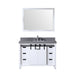 Lexora Marsyas 48" - White Single Bathroom Vanity (Options: Grey Quartz Top, White Square Sink and 44" Mirror w/ Faucet) - Lexora - Ambient Home