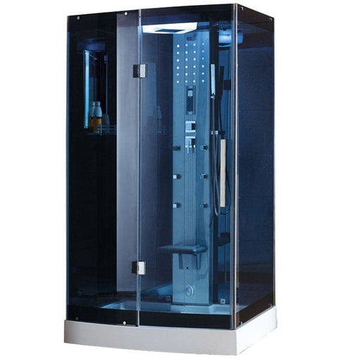 Mesa WS-300A Walk-In Steam Shower with Blue Tempered Glass (85"H x 47"W x 35"D) - Mesa - Ambient Home