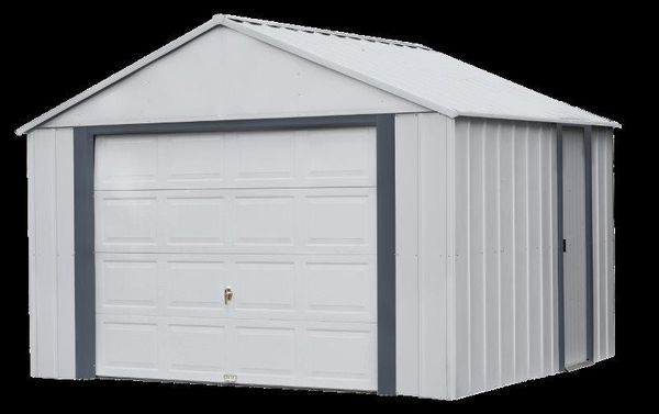 Arrow Vinyl Murryhill 12x31 Garage Steel Storage Shed Kit (BGR1231FG) - Arrow - Ambient Home