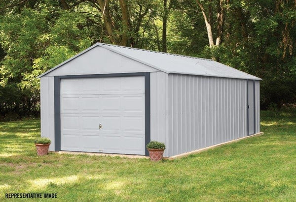 Arrow Vinyl Murryhill 14x21 Garage Steel Storage Shed Kit (BGR1421FG) - Arrow - Ambient Home