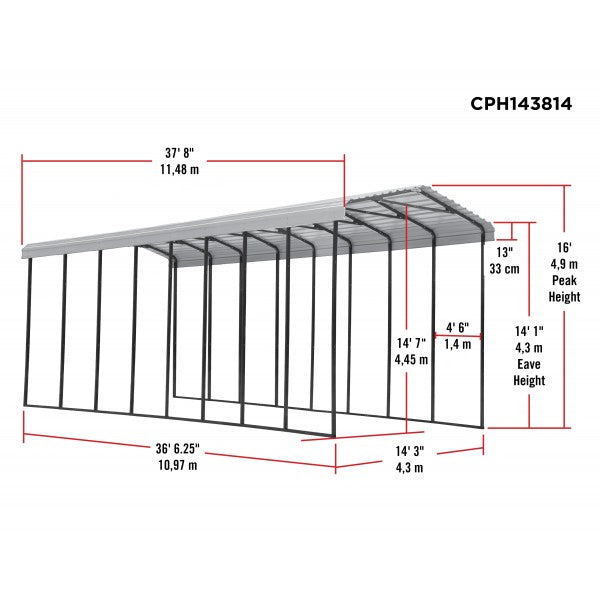 Arrow 14x38x14 DIY RV Carport Kit - Arrow - Ambient Home