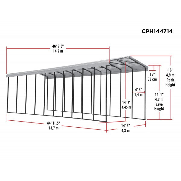 Arrow 14x47x14 DIY RV Carport Kit - Arrow - Ambient Home