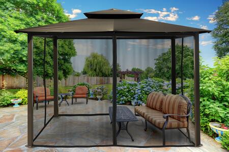 Paragon Outdoor Barcelona 10' x 12' Gazebo and Mosquito Netting - Paragon Outdoor - Ambient Home