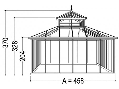 Exaco Janssens Cathedral Victorian Orangerie Greenhouse with Large Cupola - Exaco - Ambient Home