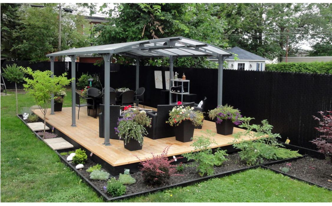 Gazebo Penguin Acay Carport Open Air Gazebo with Gutter - Gazebo Penguin - Ambient Home