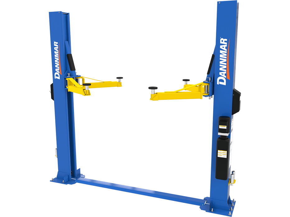 Dannmar D2-8F 8,000-lbs. Capacity Two-Post Lift / Floorplate / Includes Stackable Pads and Adapters - Dannmar - Ambient Home