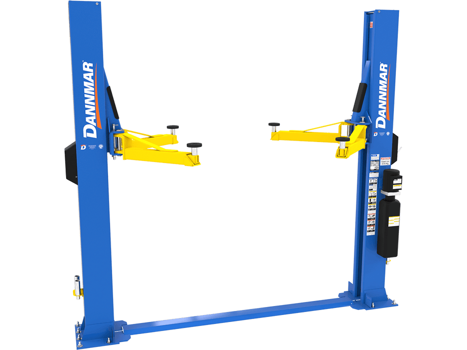 Dannmar D2-8F 8,000-lbs. Capacity Two-Post Lift / Floorplate / Includes Stackable Pads and Adapters - Dannmar - Ambient Home