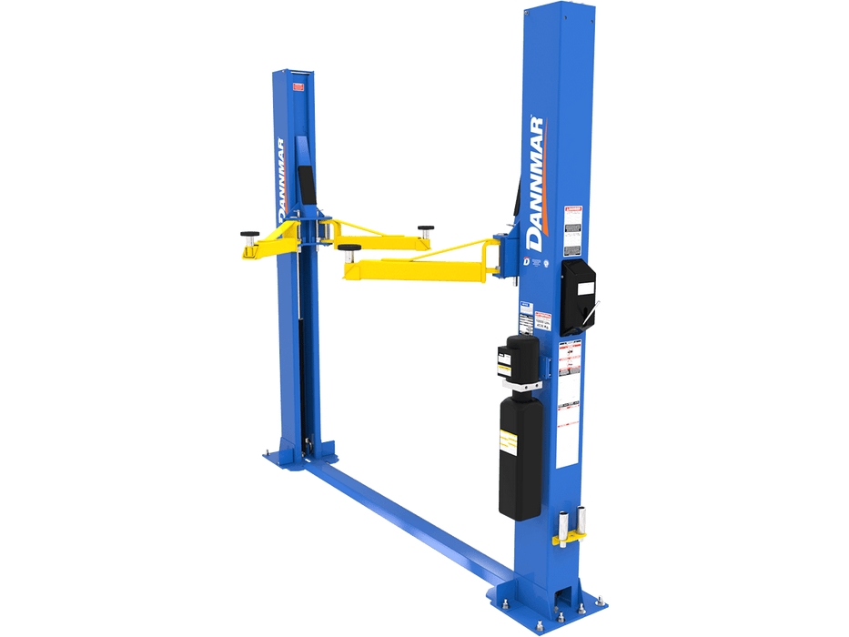 Dannmar D2-8F 8,000-lbs. Capacity Two-Post Lift / Floorplate / Includes Stackable Pads and Adapters - Dannmar - Ambient Home