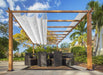 Paragon Outdoor Florence 11' x 16' Aluminum Pergola With the Look of Canadain Wood with Canopy - Paragon Outdoor - Ambient Home