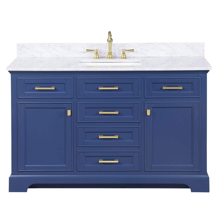 Design Element Milano 54" Single Sink Vanity in Blue Finish ML-54-BLU - Design Element - Ambient Home