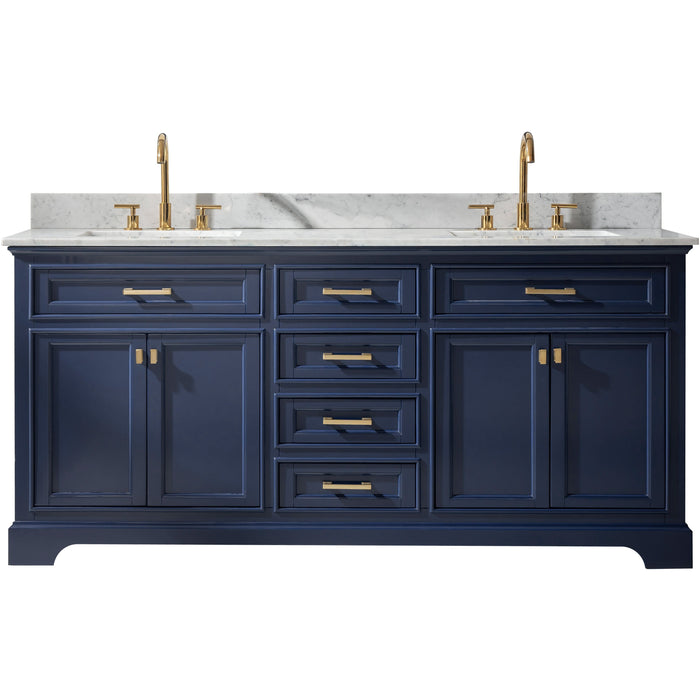 Design Element Milano 72" Double Sink Vanity in Blue Finish ML-72-BLU - Design Element - Ambient Home