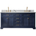 Design Element Milano 72" Double Sink Vanity in Blue Finish ML-72-BLU - Design Element - Ambient Home