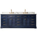 Design Element Milano 84" Double Sink Vanity in Blue Finish ML-84-BLU - Design Element - Ambient Home