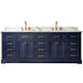 Design Element Milano 84" Double Sink Vanity in Blue Finish ML-84-BLU - Design Element - Ambient Home