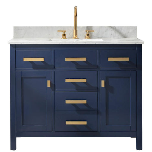 Design Element Valentino 42" Single Sink Vanity in Blue Finish V01-42-BLU - Design Element - Ambient Home
