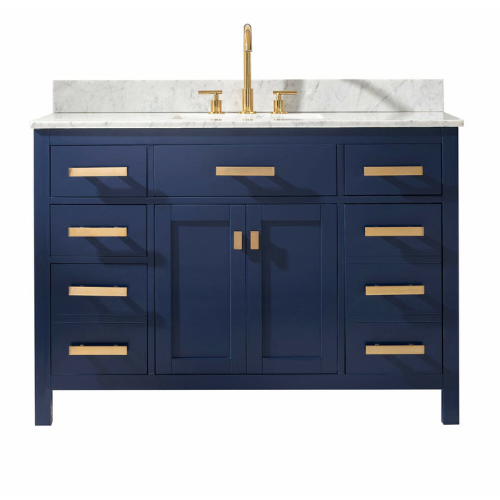 Design Element Valentino 48" Single Sink Vanity in Blue Finish V01-48-BLU - Design Element - Ambient Home