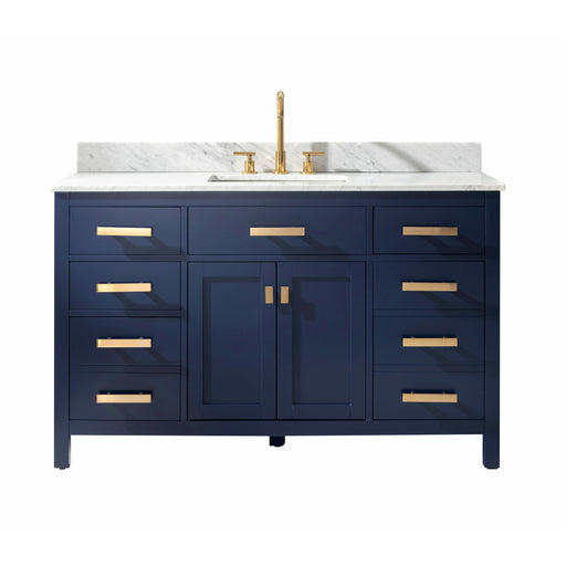 Design Element Valentino 54" Single Sink Vanity in Blue Finish V01-54-BLU - Design Element - Ambient Home