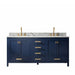 Design Element Valentino 72" Double Sink Vanity in Blue Finish V01-72-BLU - Design Element - Ambient Home