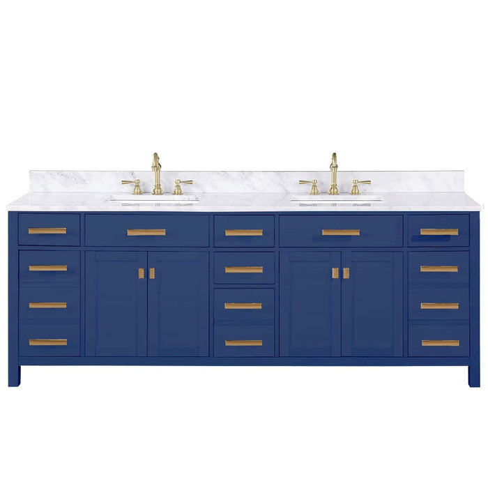 Design Element Valentino 84" Double Sink Vanity in Blue Finish V01-84-BLU - Design Element - Ambient Home