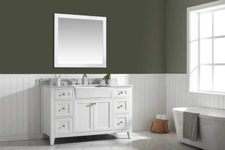 Design Element Burbank 54" Single Vanity in White Finish BK-54-WT - Design Element - Ambient Home