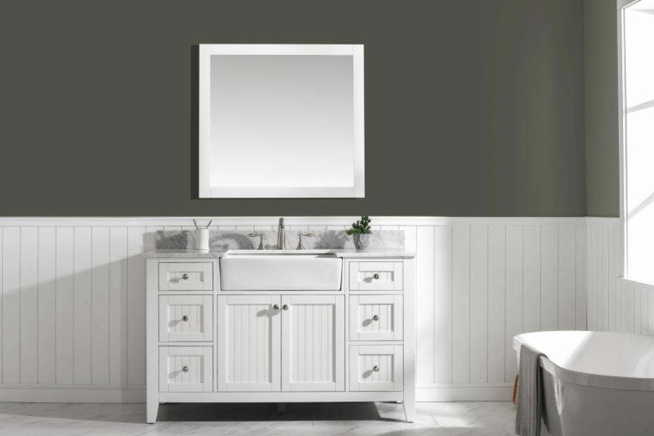 Design Element Burbank 54" Single Vanity in White Finish BK-54-WT - Design Element - Ambient Home