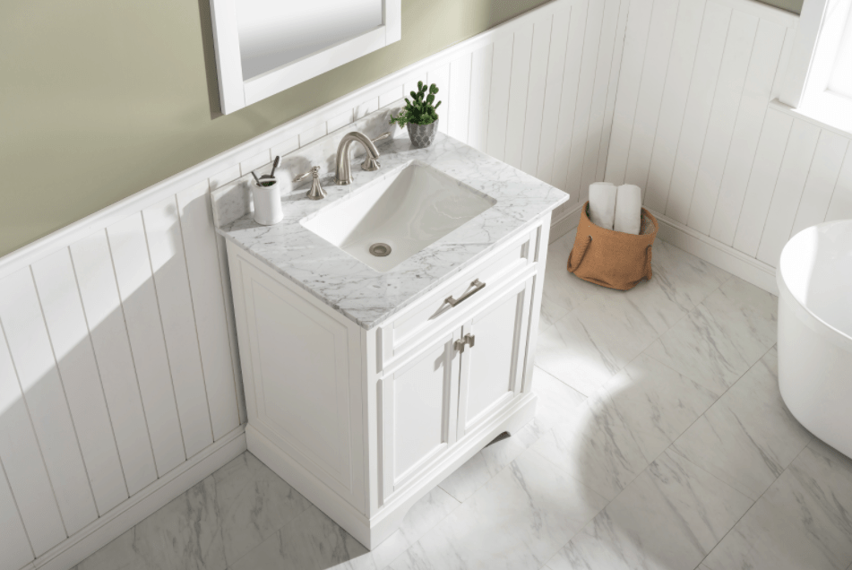 Design Element Milano 30" Single Sink Vanity in White Finish ML-30-WT - Design Element - Ambient Home