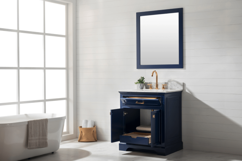 Design Element Milano 30" Single Sink Vanity in Blue Finish ML-30-BLU - Design Element - Ambient Home