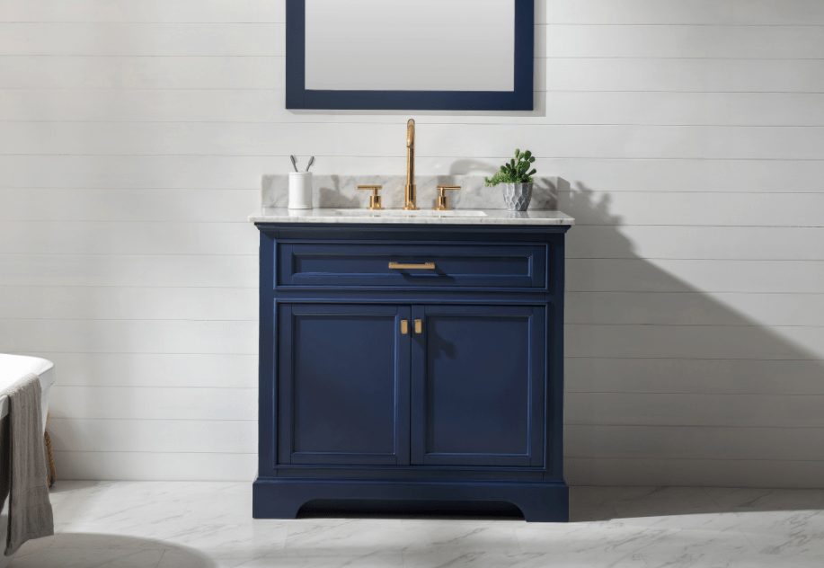 Design Element Milano 36" Single Sink Vanity in Blue Finish ML-36-BLU - Design Element - Ambient Home