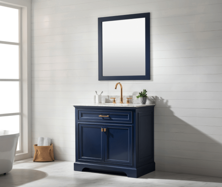 Design Element Milano 36" Single Sink Vanity in Blue Finish ML-36-BLU - Design Element - Ambient Home