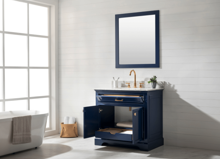 Design Element Milano 36" Single Sink Vanity in Blue Finish ML-36-BLU - Design Element - Ambient Home