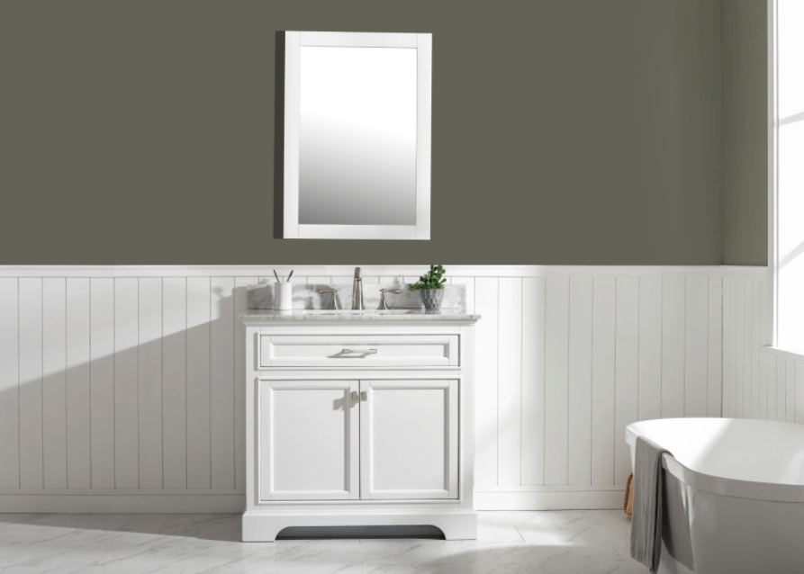 Design Element Milano 36" Single Sink Vanity in White Finish ML-36-WT - Design Element - Ambient Home