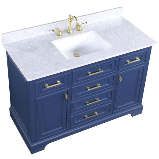 Design Element Milano 48" Single Sink Vanity in Blue Finish ML-48-BLU - Design Element - Ambient Home