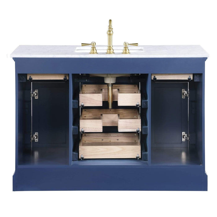 Design Element Milano 48" Single Sink Vanity in Blue Finish ML-48-BLU - Design Element - Ambient Home