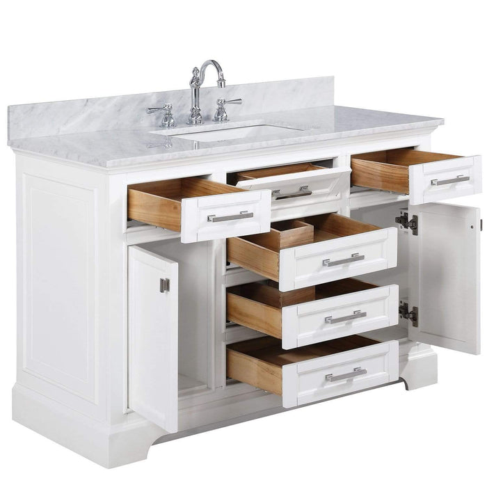 Design Element Milano 48" Single Sink Vanity in White Finish ML-48-WT - Design Element - Ambient Home