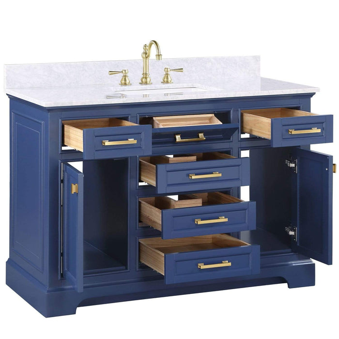 Design Element Milano 48" Single Sink Vanity in Blue Finish ML-48-BLU - Design Element - Ambient Home