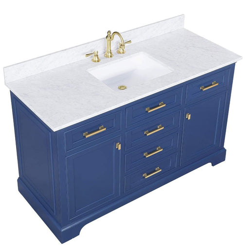 Design Element Milano 54" Single Sink Vanity in Blue Finish ML-54-BLU - Design Element - Ambient Home