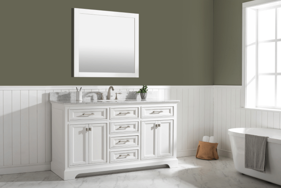 Design Element Milano 60" Single Sink Vanity in White Finish ML-60S-WT - Design Element - Ambient Home