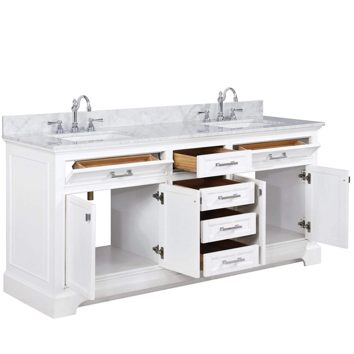 Design Element Milano 72" Double Sink Vanity in White Finish ML-72-WT - Design Element - Ambient Home