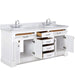 Design Element Milano 72" Double Sink Vanity in White Finish ML-72-WT - Design Element - Ambient Home
