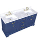 Design Element Milano 72" Double Sink Vanity in Blue Finish ML-72-BLU - Design Element - Ambient Home