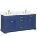 Design Element Milano 72" Double Sink Vanity in Blue Finish ML-72-BLU - Design Element - Ambient Home