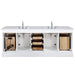 Design Element Milano 84" Double Sink Vanity in White Finish ML-84-WT - Design Element - Ambient Home