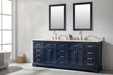 Design Element Milano 84" Double Sink Vanity in Blue Finish ML-84-BLU - Design Element - Ambient Home