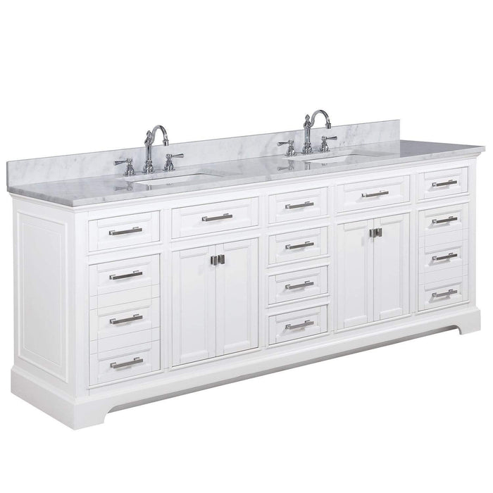 Design Element Milano 84" Double Sink Vanity in White Finish ML-84-WT - Design Element - Ambient Home