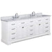 Design Element Milano 84" Double Sink Vanity in White Finish ML-84-WT - Design Element - Ambient Home