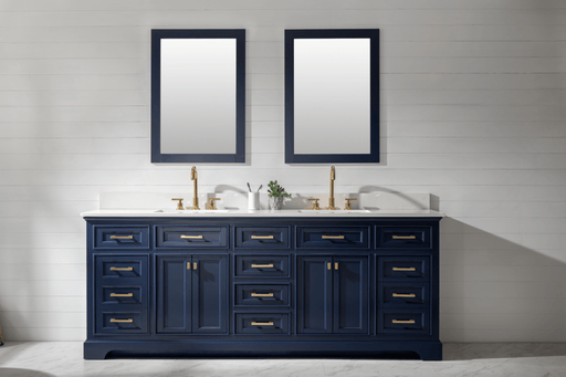 Design Element Milano 84" Double Sink Vanity in Blue Finish ML-84-BLU - Design Element - Ambient Home