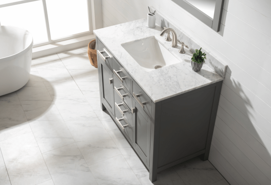Design Element Valentino 42" Single Sink Vanity in Gray Finish V01-42-GY - Design Element - Ambient Home