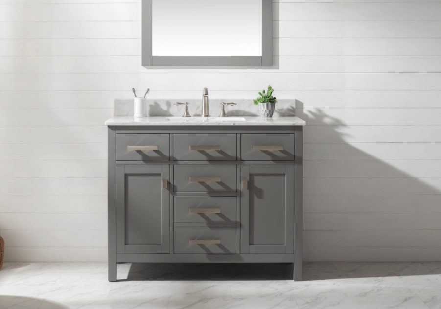 Design Element Valentino 42" Single Sink Vanity in Gray Finish V01-42-GY - Design Element - Ambient Home